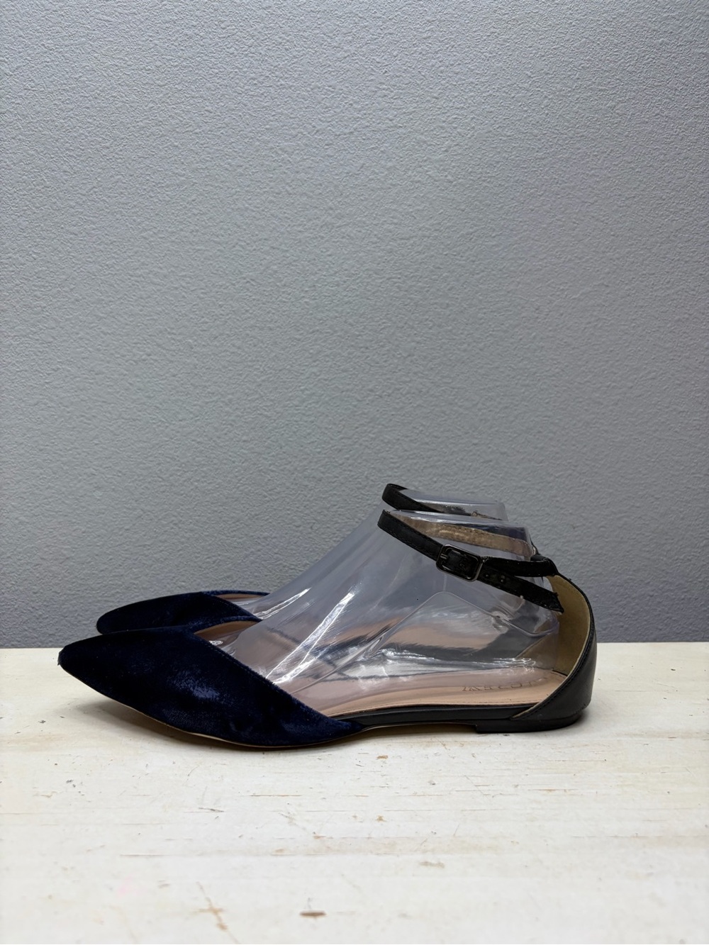 J. Crew Blue Velvet Pointed Toe Flats Size 9